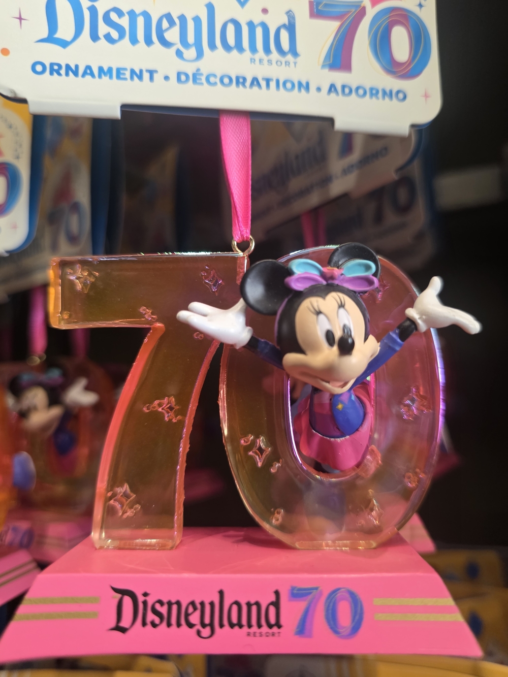 Disneyland 70 Minnie Mouse Hanging Ornament